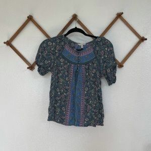 Lucky Brand Kids Floral Peasant Top